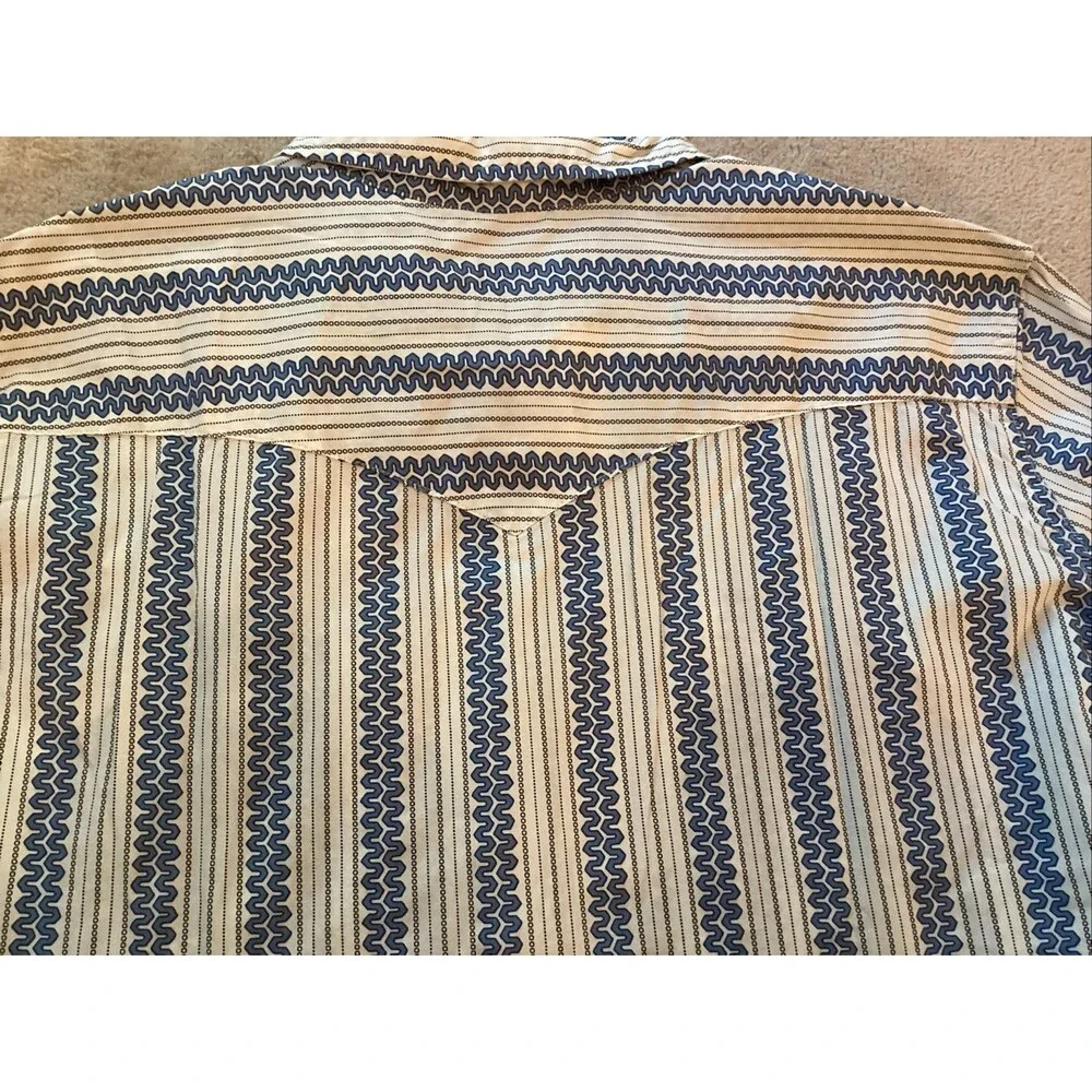 levis shirt men xl new pearl snap long sleeve striped western cowboy